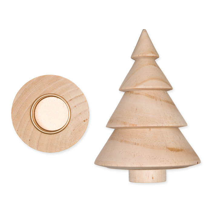 Holzbaum aus Kiefernholz mit Teelichthalter 2-teilig 23457