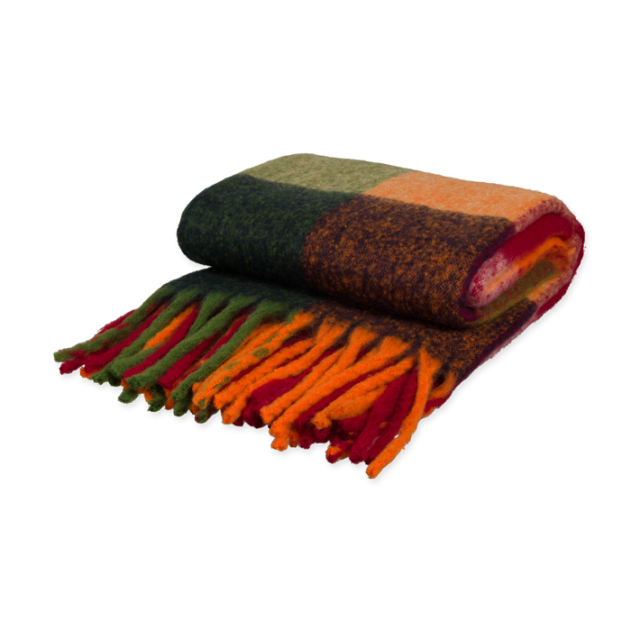 moss green/red/orange