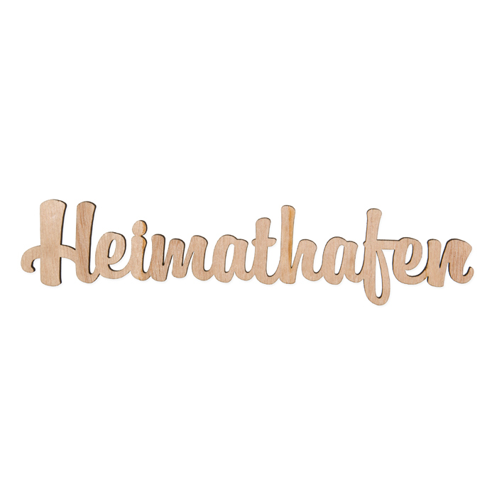 Holz-Schriftzug "Heimathafen" 63652
