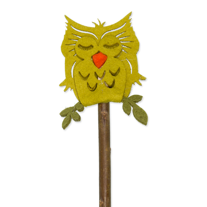 Naturholz-Stecker "Eule" 61640