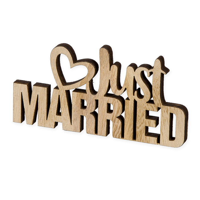 Holz-Aufsteller "Just MARRIED" 23292