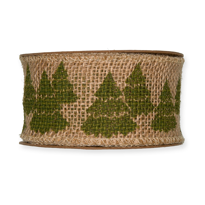 Jute-Druckband "Stern/Baum" 24037