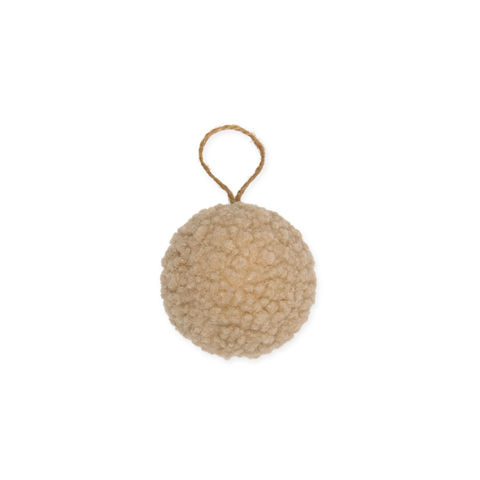 Teddyfell-Kugel, Kunstfell-Weihnachtskugel 23525