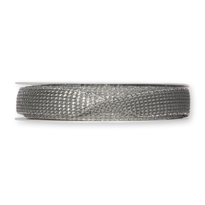 Dekoband Strick-Optik mit Gold- und Silber-Foliendruck 226