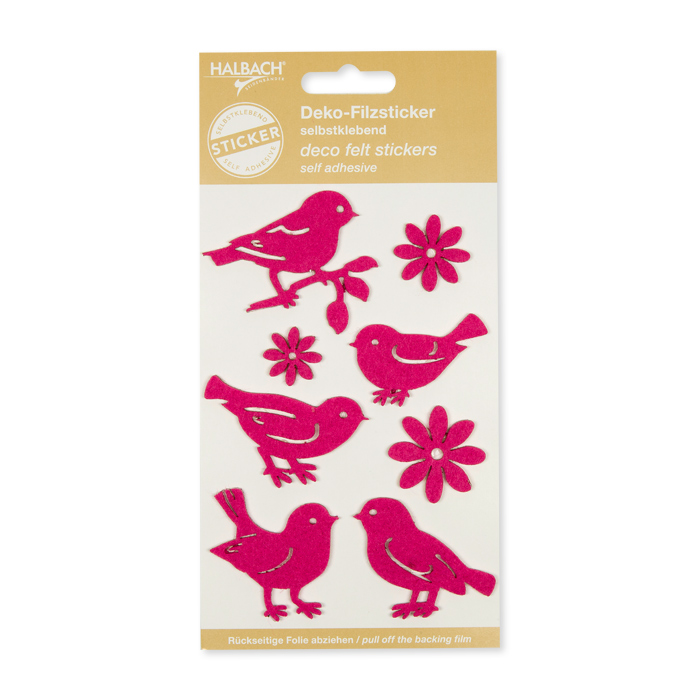 Filz-Sortiment "Vögel" selbstklebend 8 Formen im Set 62347