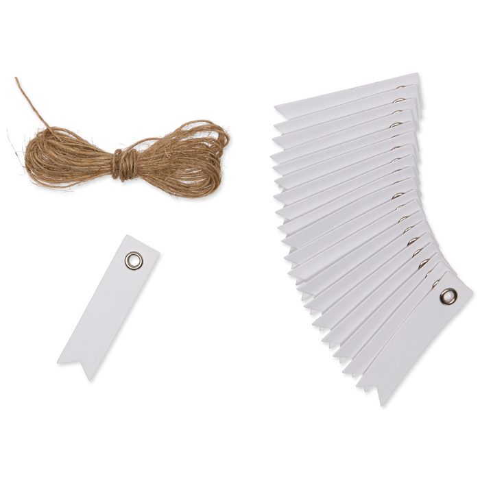 Mini-Papier-Anhänger mit Metallösen 19887