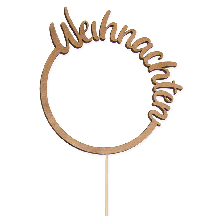 Holz-Stecker "Weihnachten" Ø ca. 15cm 23236
