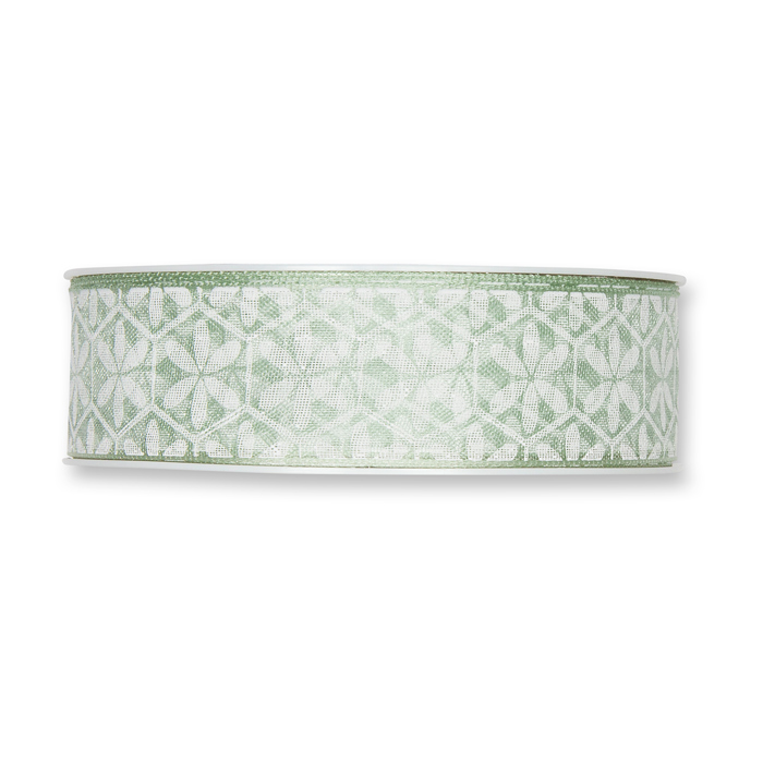 Transparentes Druckband "Blumen-Muster" 218