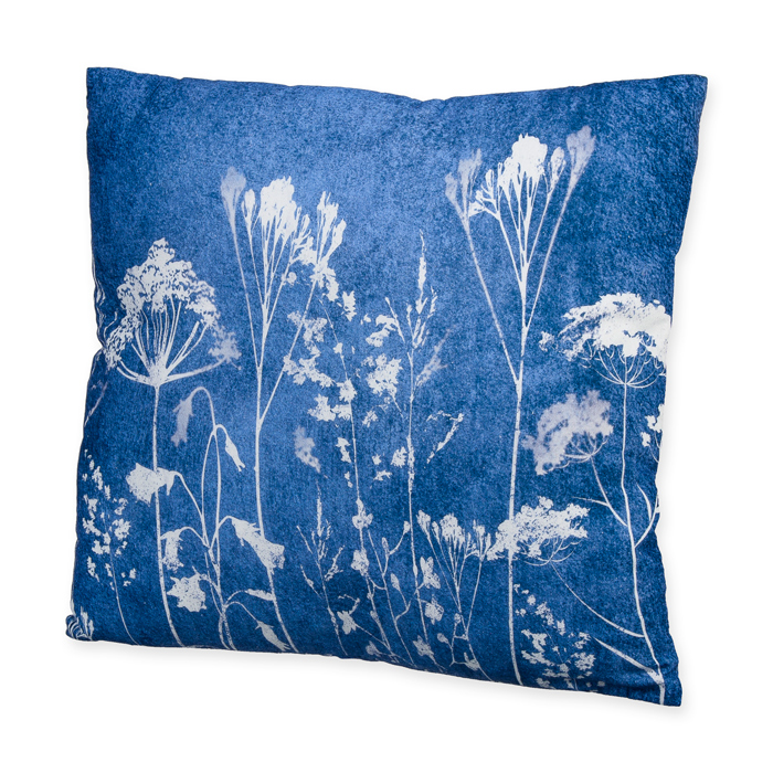 Baumwoll-Kissen "Blaudruck", Cyanotypie 74917