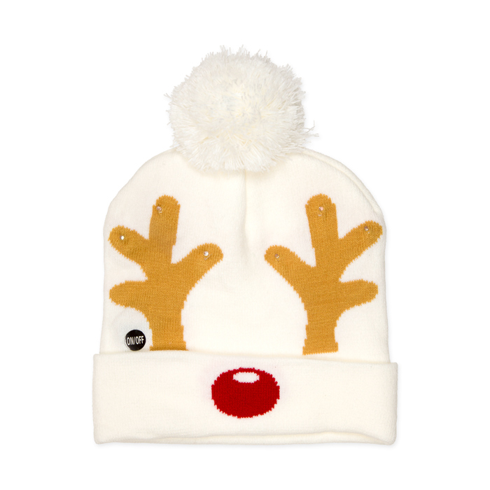 LED-Weihnachtsmütze "Rentier", Weihnachtsmarkt-/ Party-Mütze 96117