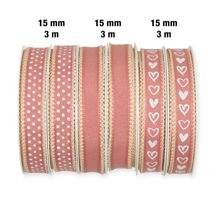 Geschenkband-Set "Herzen/Punkte" GBSET2