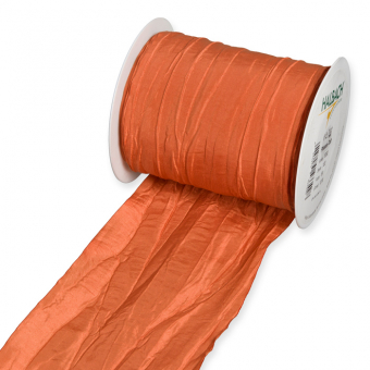 Plissee-Taftband / Taftstoff 100 mm | Dunkelorange