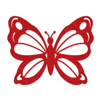 Filz-Schmetterling 4 Stck rot