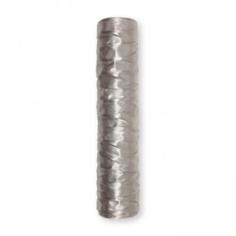 Crush-Satinband/-stoff 300 mm | Silber
