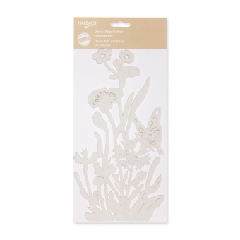 Filz-Sticker "Blumen" wei