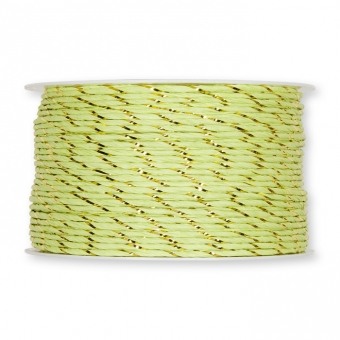 Papierkordel mit Lurex pastellgrn/gold