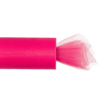 Deko-Tüll 50 m 15 cm | Pink
