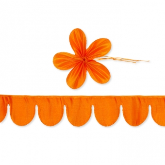 Ziehschleifenband "Blume" befllbar orange