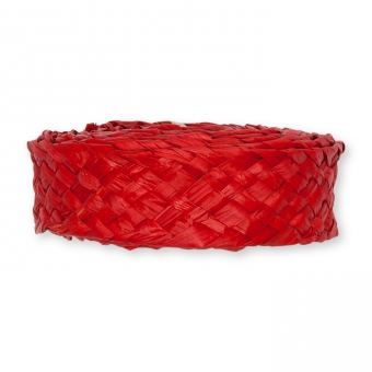 Flechtband Natur-Raffia 20mm rot