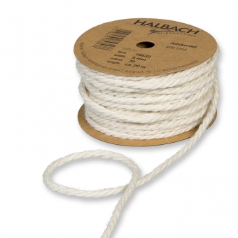 Jutekordel 5 mm Creme
