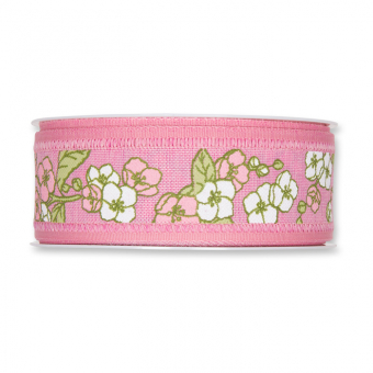 Druckband "Blumenranken" pink