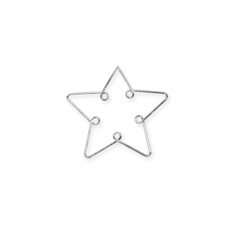 Metall-Deko 8 cm | Stern silber