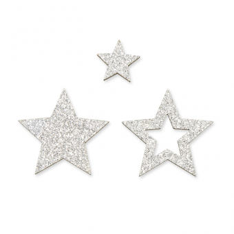 Holz-Streudeko mit Glitter 