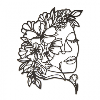 Paper Cutting "Flower Head" Schwarz