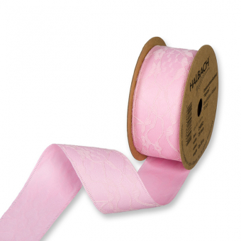 Dekorationsband "Spitze" zweilagig 40 mm | Pastellrosa