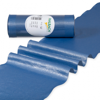 Satin-Stoff "Glitterdruck" 200 mm | Blau/Silber