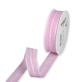 Streifenband meliert 24 mm | Pink