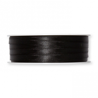 Satinband 6 mm | Schwarz (100)