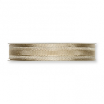 Dekorationsband mit Organza-Streifen Beige