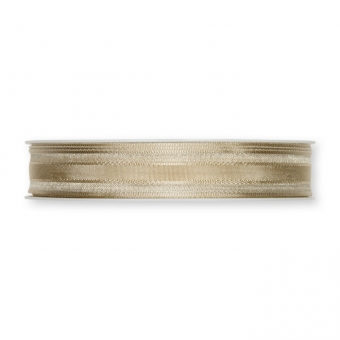 Dekorationsband mit Organza-Streifen Beige