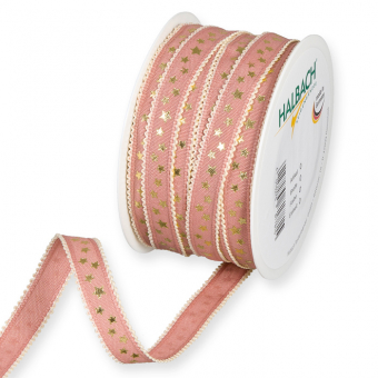 Druckband "Sternchen" Pastellrosa/Creme/Gold