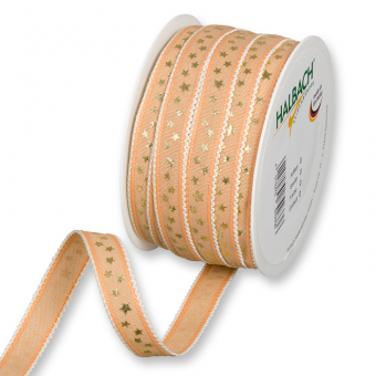 Druckband "Sternchen" Apricot/Creme/Gold