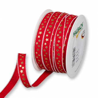 Druckband "Sternchen" Rot/Wei/Gold