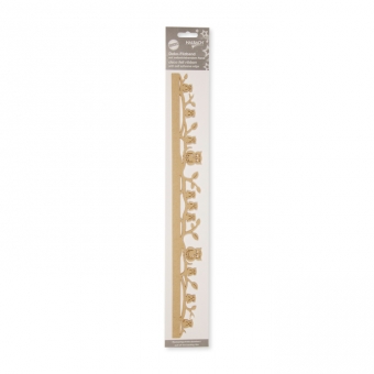 Filzband "Eulen" selbstklebend beige