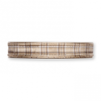 Karoband beige/grau/silber