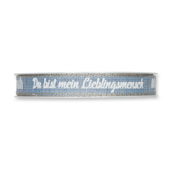 Druckband "Lieblingsmensch" blau / wei