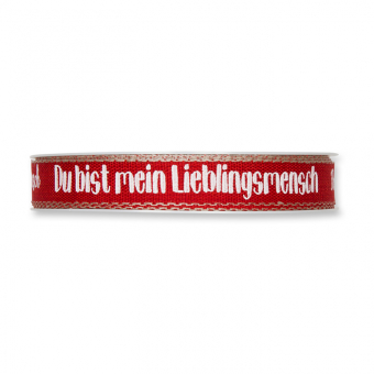 Druckband "Lieblingsmensch" rot / wei