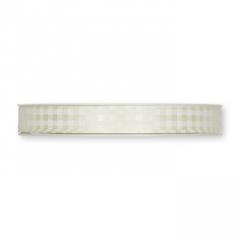 Satin-Druckband "Karo" creme