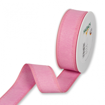 Dekorationsband Baumwoll-Optik 40 mm | Pink