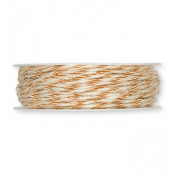 Jute-/Acetat-Kordel apricot/creme