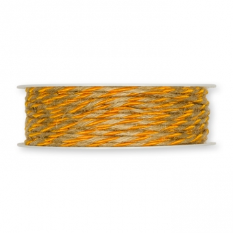 Jute-/Acetat-Kordel orange/natur