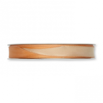 Satinband, 2-farbig apricot/vanille