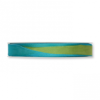 Satinband, 2-farbig trkis/grn