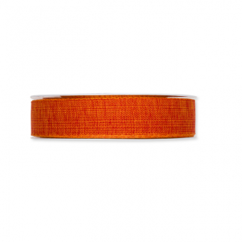 Dekoband "Baumwoll-Optik" 25 mm | dunkles Orange