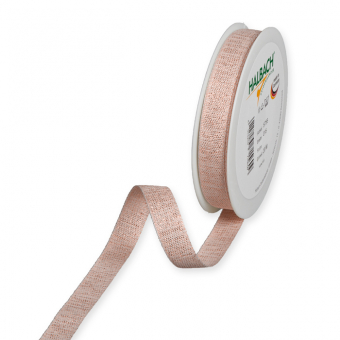 Lurexband meliert 15 mm | Creme/Kupfer