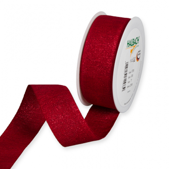 Lurexband meliert 35 mm | Rot/Rot